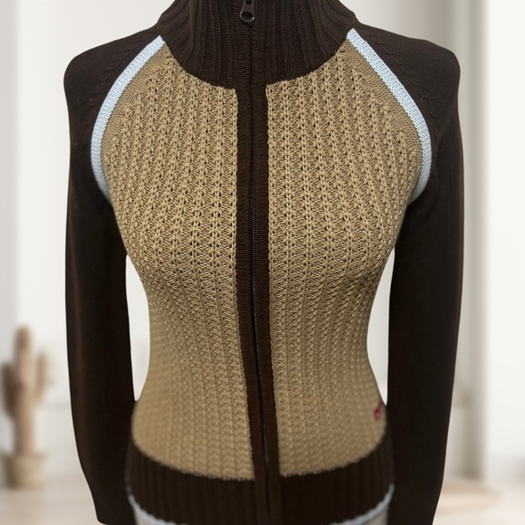 Vintage | Triptick | Women’s Zip Up I Knit Cardigan Sweater I Size: 4, Small - Picture 4 of 9